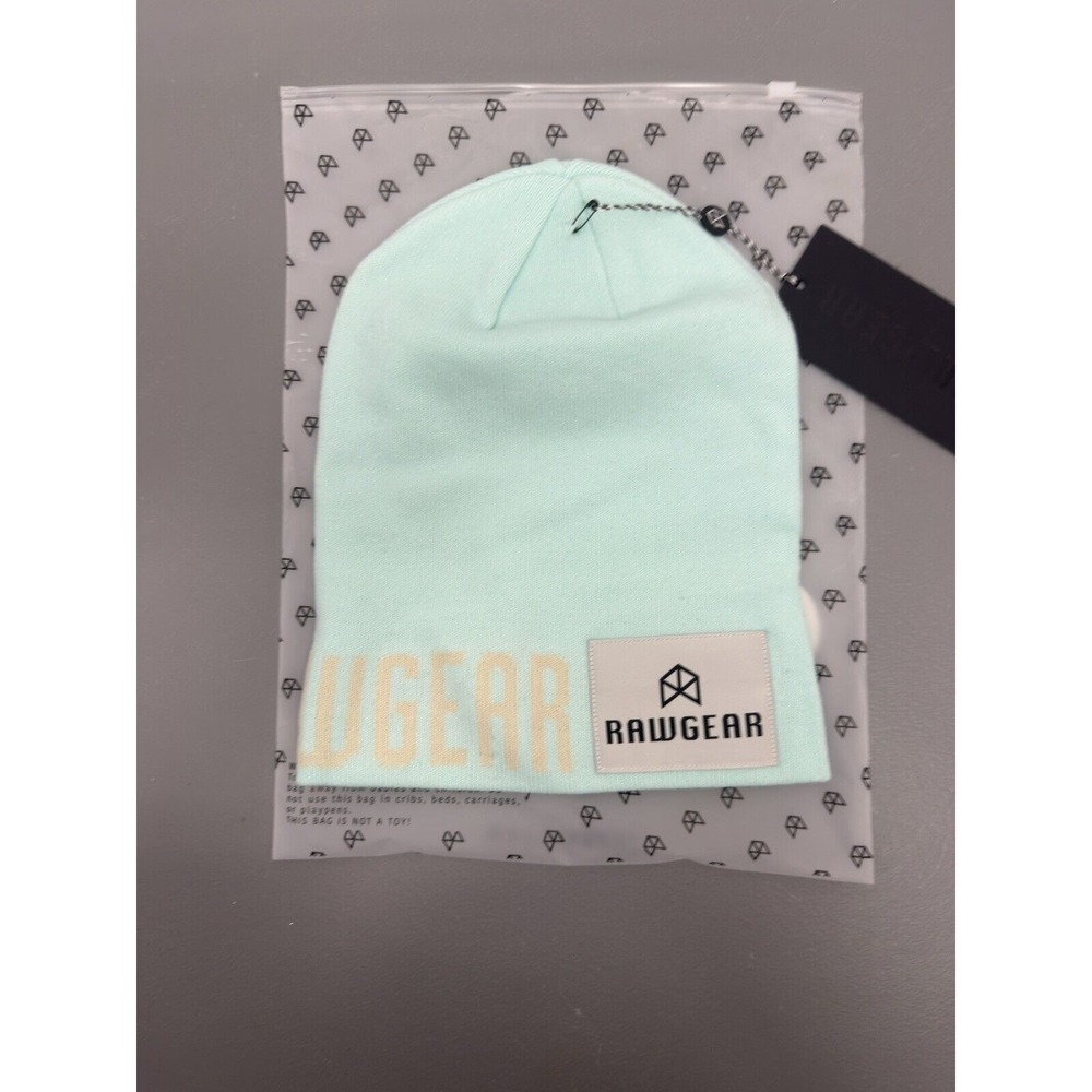New  RawGear Hat Beanie Light Aqua With Tags. One Size #44‎